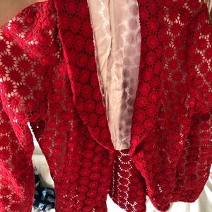 Red lace rare Anya Ponorovskaya blazer